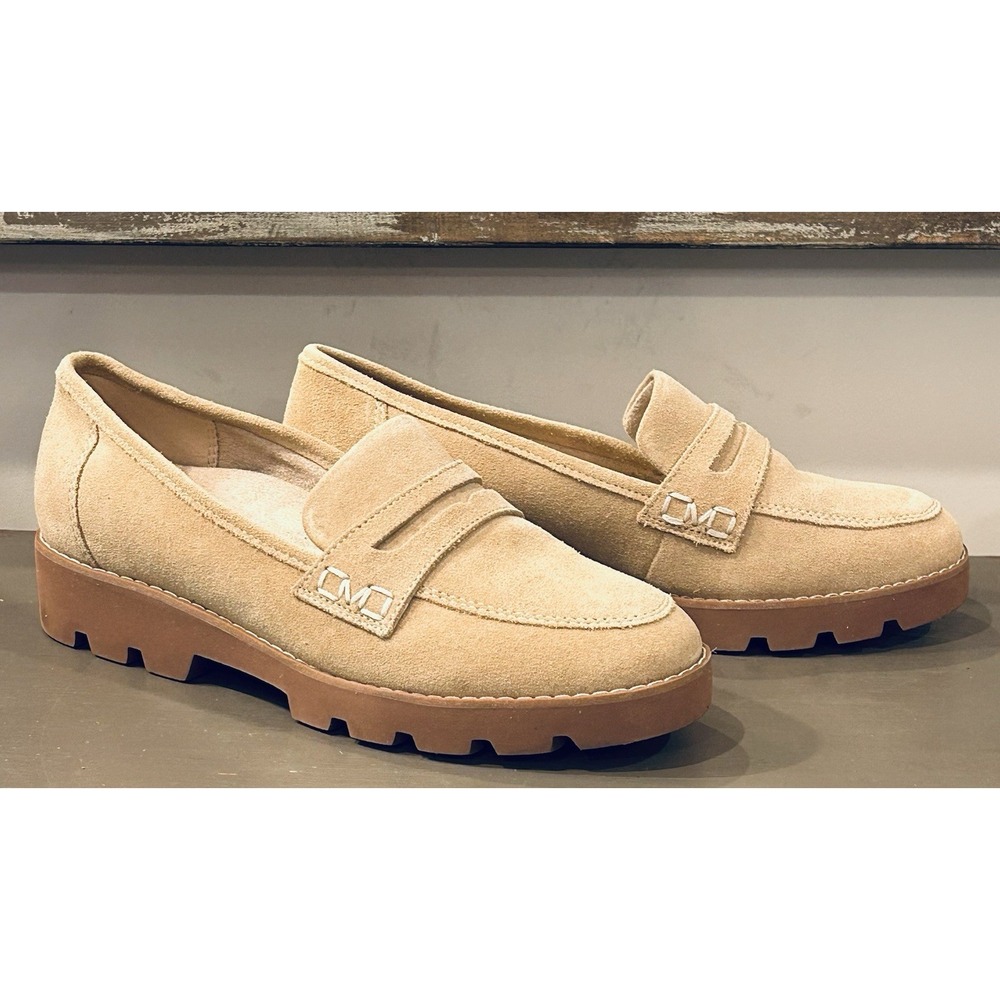 Vionic Cheryl II Womens Loafers Shoes Sz 6M Sand Suede Moc Toe Slip-on - Picture 2 of 7
